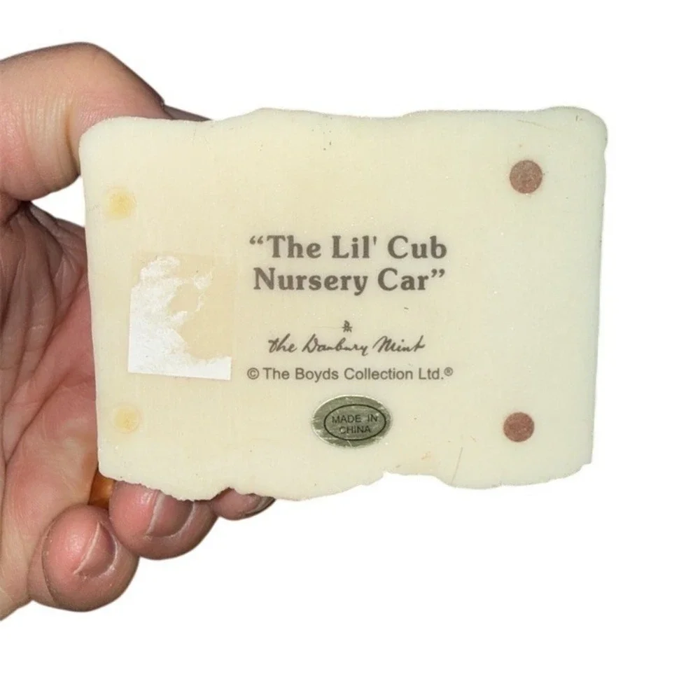 Danbury Mint Boyds Bears The‎ Lil' Cub Nursery Car Christmas Train Figurine